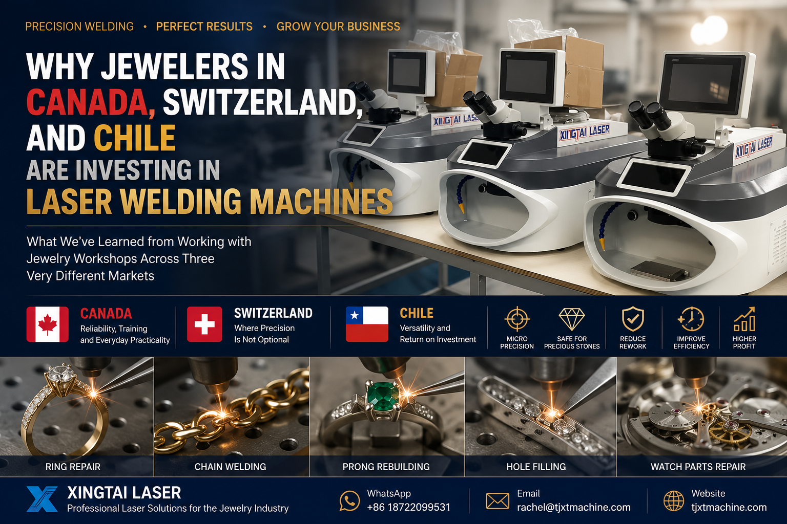 Why Jewelers in Canada, Switzerland, and Chile Are Investing in Laser Welding Machines