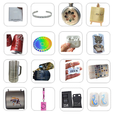 Black Small Mini 20W Marking Color Fiber Laser Marking Machine